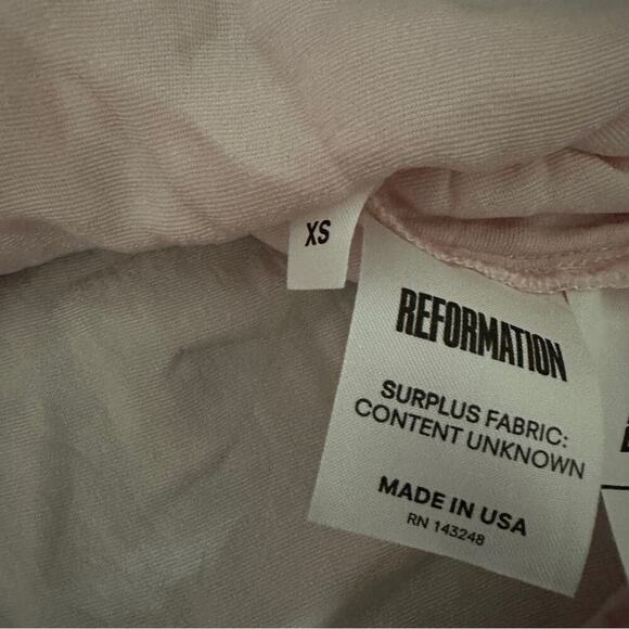 Reformation Velvet Mabel Pink Sleeveless Velour Cami Tank Top Size XS‎ - Picture 8 of 11